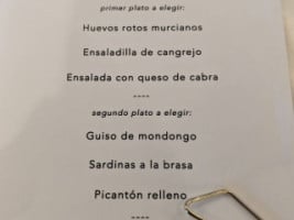 Pepe Tomás menu