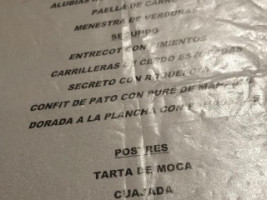 Txokoto Ostatua menu