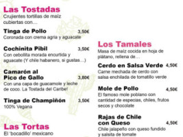 La Taquería menu