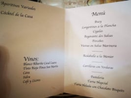 O Peñasco menu