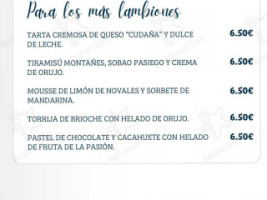 La Ostrería San Vicente menu