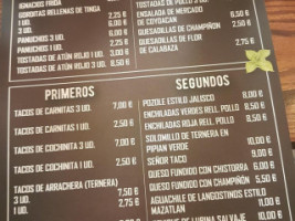 El Rincón De Guadalupe menu