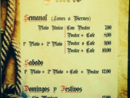 A Taberna De Rey menu