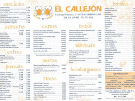 El Callejón menu