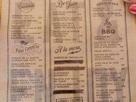 La Barbería menu