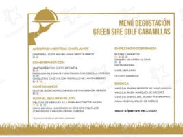 Green Sire Golf Cabanillas menu