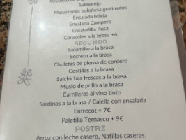 Entre Bellotas menu