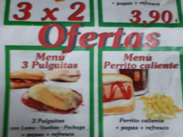 Olivares Cafeteria Churreria Piscolabis menu