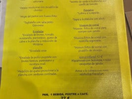 -sidrería El Ibón En Cerceda menu