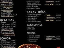 La Barranca menu