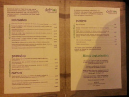 Delirios menu