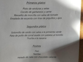 Mugiroko Benta Jatetxea menu