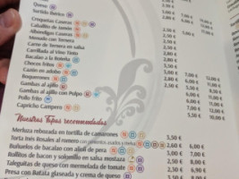 Bar Restaurante Lechuga menu