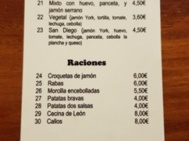 La Condesa menu