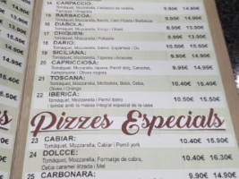 Pizzería Toscana menu