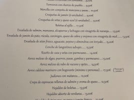 Restaurante El Barondillo menu