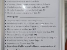 Mesón Bonavía menu