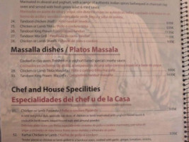 Indian Ocean Ciudad Quesada menu