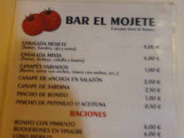 El Mojete menu