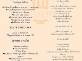 El Castell menu