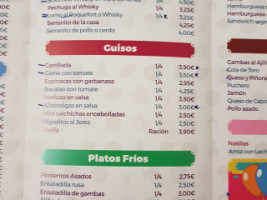 Picoteo's menu