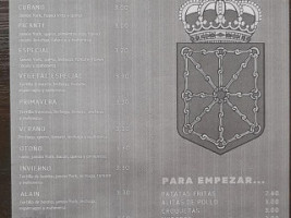 Navarro Taberna menu