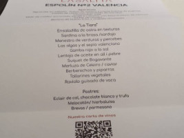 La Salita De Begoña Rodrigo menu