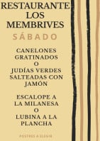 Los Membrives Macael menu