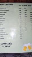 El Sitio menu