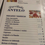 Parrillada Antelo menu