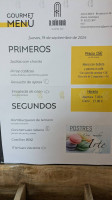 Al Baño María menu