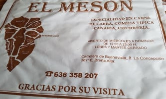 El Mesón menu