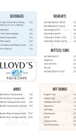 Lloyd's Fish Chips menu