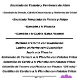 Marín Andosilla menu