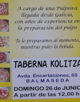 Kolitza menu