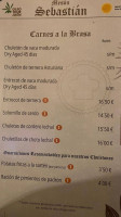 Mesón Sebastián menu