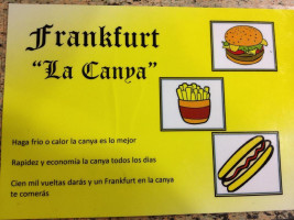 Frankfurt La Canya menu