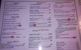 El Pub menu