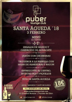 Puber Lounge Club menu