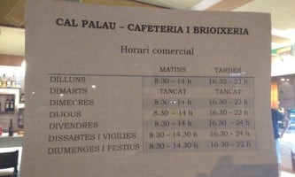 Cal Palau menu