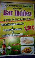 Ibáñez menu