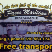 Paseo Maritimo menu