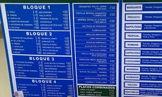 Albahaca Pizzeria menu