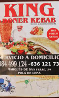 King Doner Kebab Asia menu