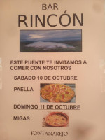 El RincÓn menu