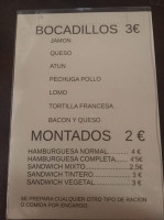 El RincÓn menu