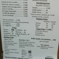 Freiduria Ntra. Sra. Del Rocio menu