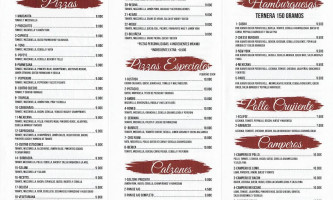 Pizzería Eclipse menu