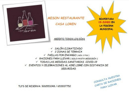 Meson Casa Loren menu