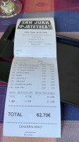 San Juan Jatetxea menu